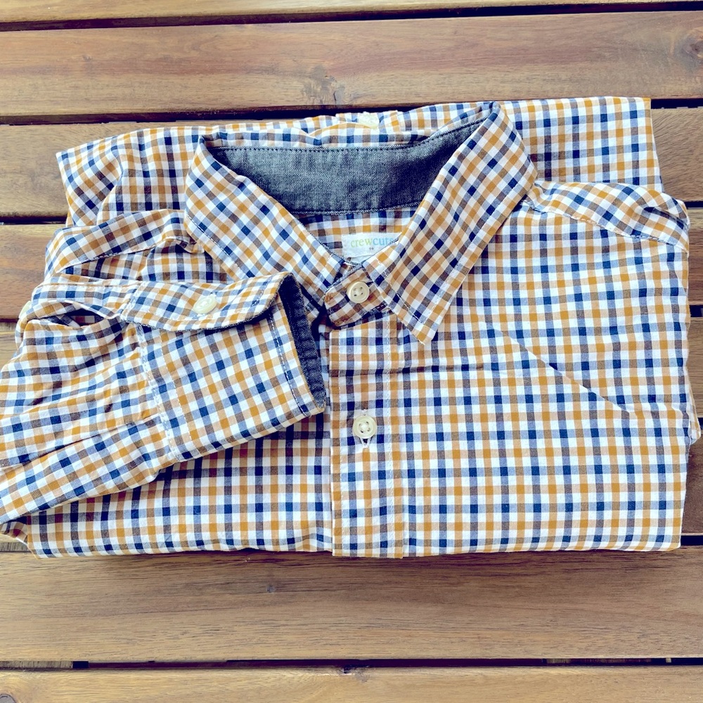 JCrew Crewcuts boys long sleeve button down shirt